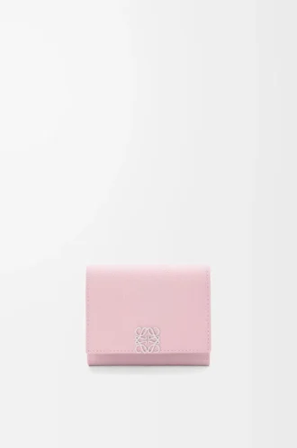 Anagram Dreifach-Geldbörse aus genarbtem Kalbsleder Blossom