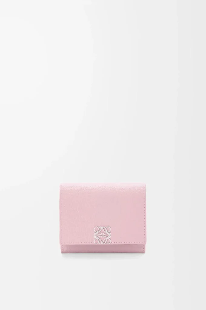 Anagram Dreifach-Geldbörse aus genarbtem Kalbsleder Blossom