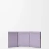 Anagram Dreifach-Geldbörse aus genarbtem Kalbsleder in Dirty Mauve