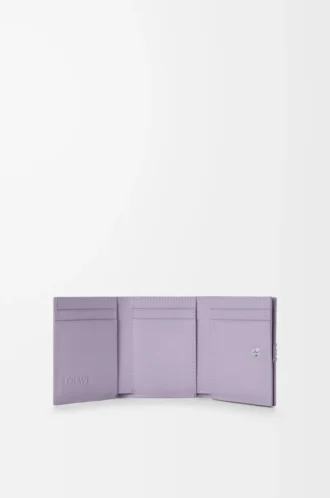 Anagram Dreifach-Geldbörse aus genarbtem Kalbsleder in Dirty Mauve