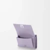 Anagram Dreifach-Geldbörse aus genarbtem Kalbsleder in Dirty Mauve