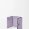 Anagram Dreifach-Geldbörse aus genarbtem Kalbsleder in Dirty Mauve