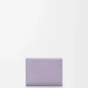Anagram Dreifach-Geldbörse aus genarbtem Kalbsleder in Dirty Mauve