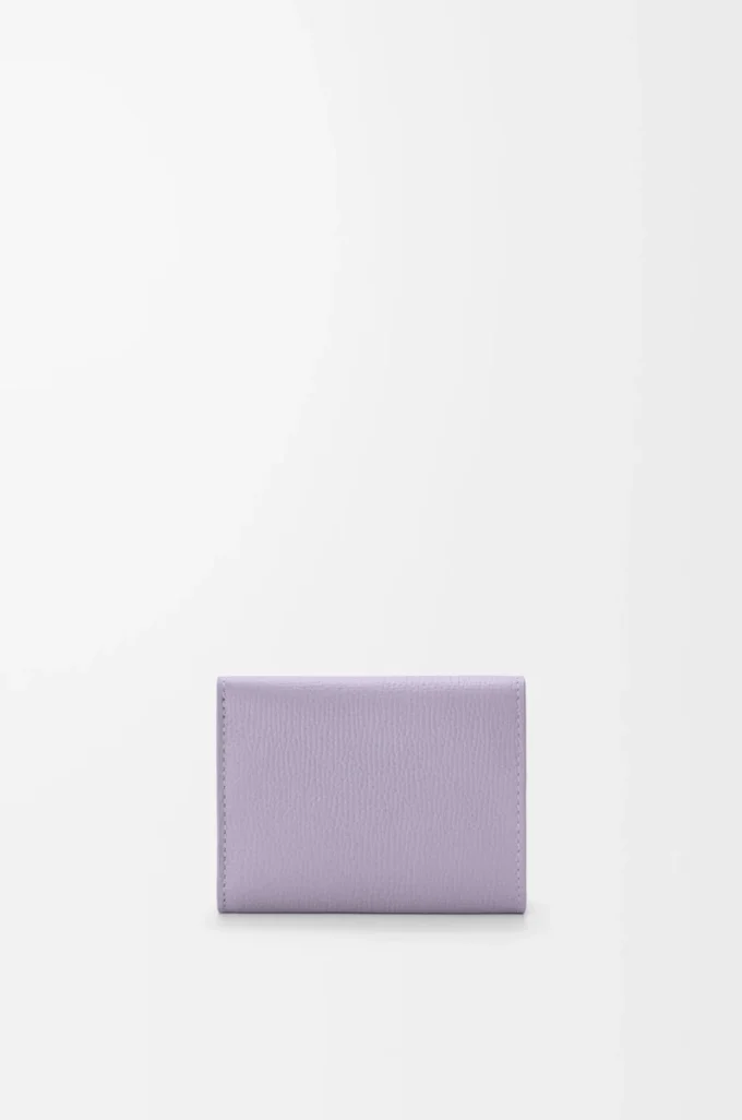Anagram Dreifach-Geldbörse aus genarbtem Kalbsleder in Dirty Mauve