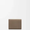 Anagram Dreifach-Geldbörse aus pebble-genarbtem Kalbsleder Taupe