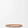 Anagram-Gürtel aus pebble grain Kalbsleder in Sand/Gold