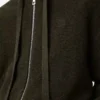 Anagram-Hoodie mit Reißverschluss aus Wolle in Khaki-Grün