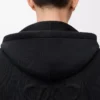 Anagram-Hoodie mit Reißverschluss aus Wolle Schwarz