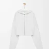 Anagram-Hoodie mit Reißverschluss aus Wolle Weiß