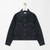 Anagram-Jacke aus Denim in Schwarz