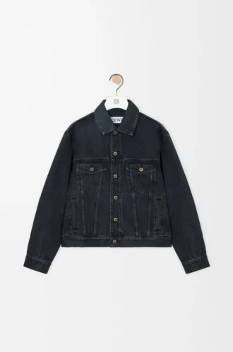 Anagram-Jacke aus Denim in Schwarz