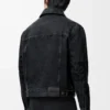Anagram-Jacke aus Denim in Schwarz