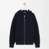 Anagram-Kapuzenpullover mit Reißverschluss aus Wolle Marineblau