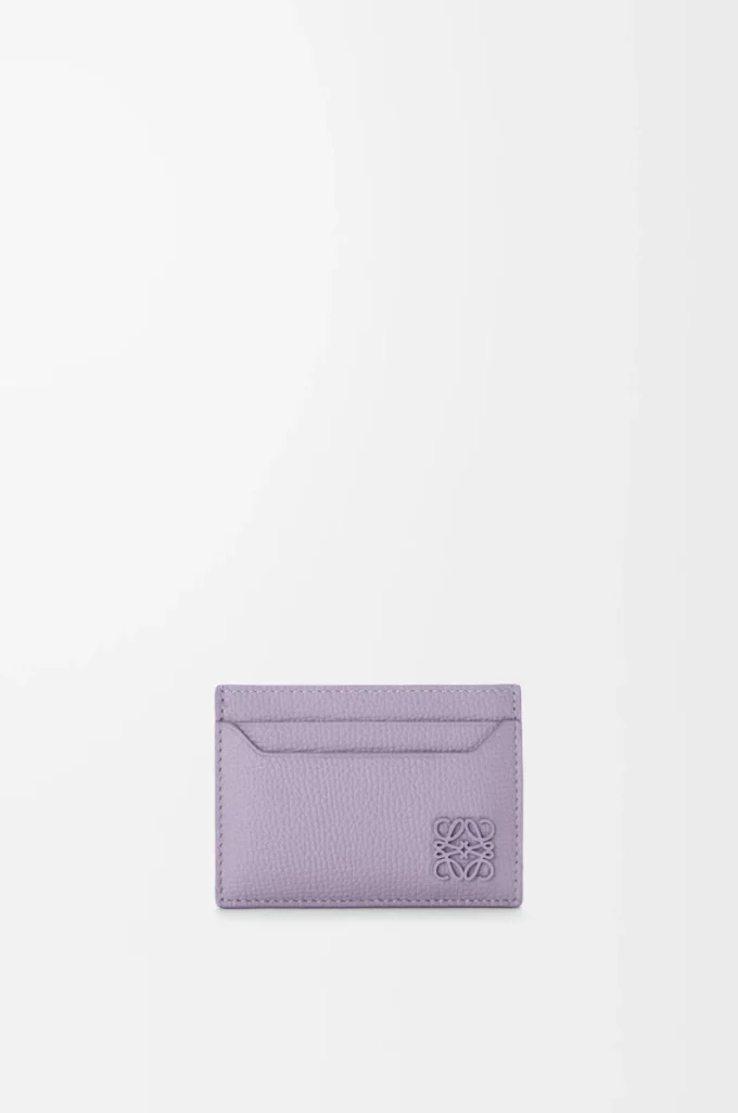 Anagram Kartenetui aus genarbtem Kalbsleder Dirty Mauve