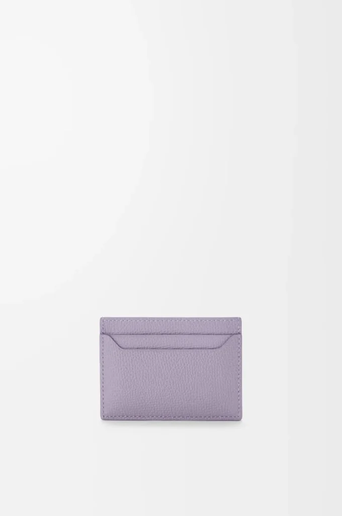 Anagram Kartenetui aus genarbtem Kalbsleder Dirty Mauve