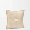 Anagram-Kissen aus Wolle und Kaschmir Beige