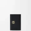 Anagram kleine vertikale Geldbörse aus genarbtem Kalbsleder Black/Gold