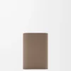 Anagram kleine vertikale Geldbörse aus pebble-genarbtem Kalbsleder Taupe