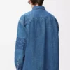 Anagram-Overshirt aus Denim in Mittelblau
