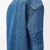 Anagram-Overshirt aus Denim in Mittelblau
