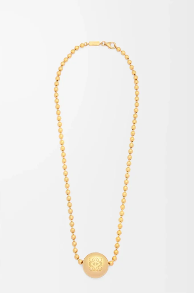 Anagram Pebble Halskette aus Sterlingsilber und Kristallen Gold/Mehrfarbig