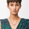 Anagram Pebble Halskette aus Sterlingsilber und Kristallen Silber/Mehrfarbig