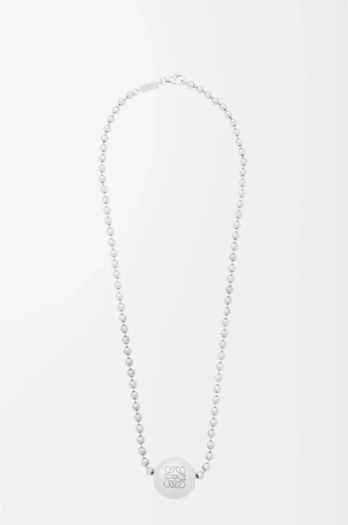 Anagram Pebble Halskette aus Sterlingsilber und Kristallen Silber/Mehrfarbig