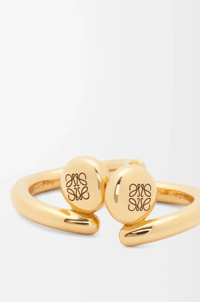 Anagram Pebble Mini-Creolen aus Sterlingsilber Gold