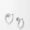 Anagram Pebble Mini-Creolen aus Sterlingsilber Silber