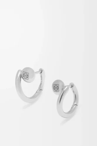 Anagram Pebble Mini-Creolen aus Sterlingsilber Silber