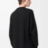 Anagram-Pocket-Pullover aus Baumwollmischung Schwarz/Weiß