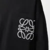 Anagram-Pocket-Pullover aus Baumwollmischung Schwarz/Weiß