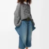 Anagram-Pullover aus Mohair in Grau Melange