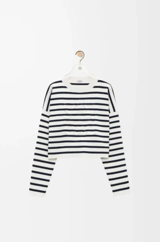 Anagram-Pullover aus Wolle Off-White/Navy