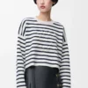 Anagram-Pullover aus Wolle Off-White/Navy
