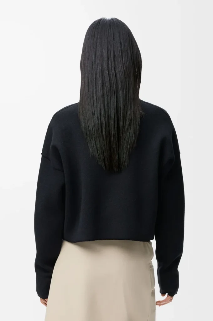 Anagram-Pullover aus Wollmischung Schwarz