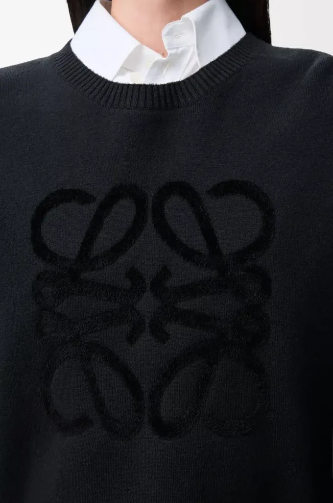 Anagram-Pullover aus Wollmischung Schwarz