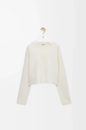 Anagram-Pullover aus Wollmischung Weiß