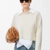 Anagram-Pullover aus Wollmischung Weiß