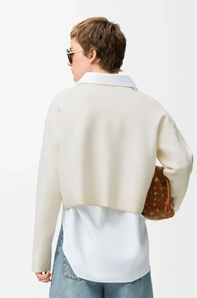 Anagram-Pullover aus Wollmischung Weiß