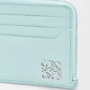 Anagram quadratischer Münz- und Kartenhalter aus genarbtem Kalbsleder Frozen