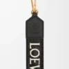 Anagram-Riemen aus Jacquard und Kalbsleder Schwarz/Gold
