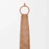 Anagram-Schal aus Wolle und Kaschmir Mokka