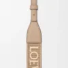 Anagram-Schlaufenriemen aus Jacquard und Kalbsleder Sand