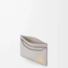 Anagram schlichter Kartenhalter aus genarbtem Kalbsleder Light Ghost Grey