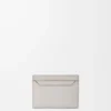 Anagram schlichter Kartenhalter aus genarbtem Kalbsleder Light Ghost Grey