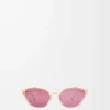 Anagram Sechseckige Sonnenbrille Burgundy