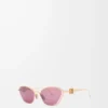 Anagram Sechseckige Sonnenbrille Burgundy
