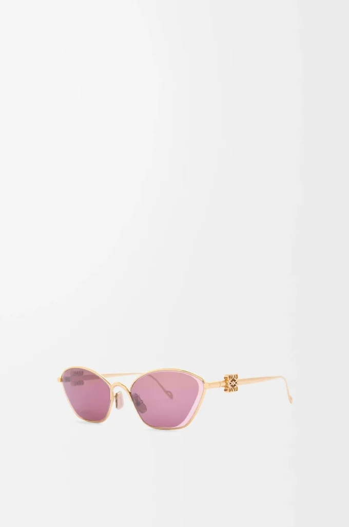 Anagram Sechseckige Sonnenbrille Burgundy