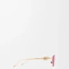 Anagram Sechseckige Sonnenbrille Burgundy